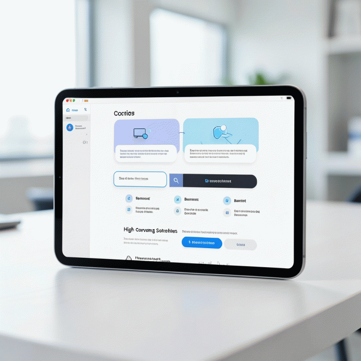 Visualisasi transisi dari proses manual menjadi pembuatan landing page digital yang rapi dan efisien.
