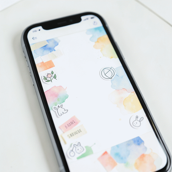 Detail stiker digital premium yang mempercantik desain story atau jurnal di layar smartphone.