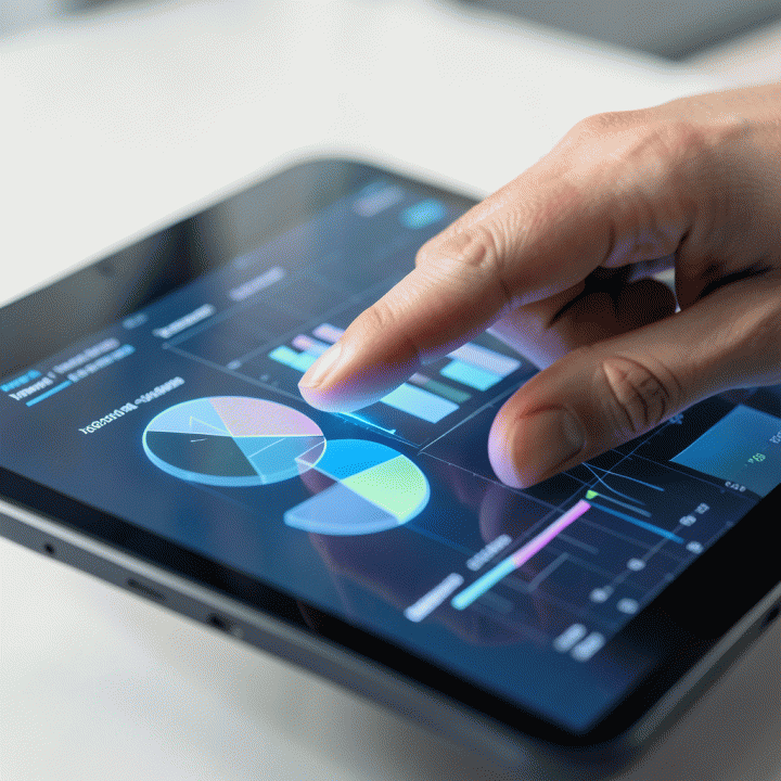 Visualisasi data anggaran pernikahan yang rapi dan terstruktur pada layar digital, menunjukkan kontrol keuangan yang mudah.