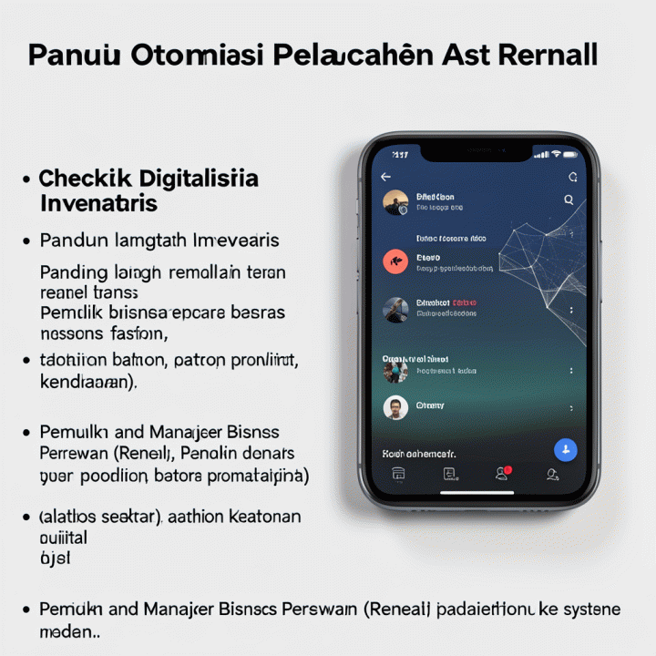 Ilustrasi visual yang menunjukkan transisi dari tumpukan kertas administrasi menjadi dashboard digital manajemen inventaris yang rapi.