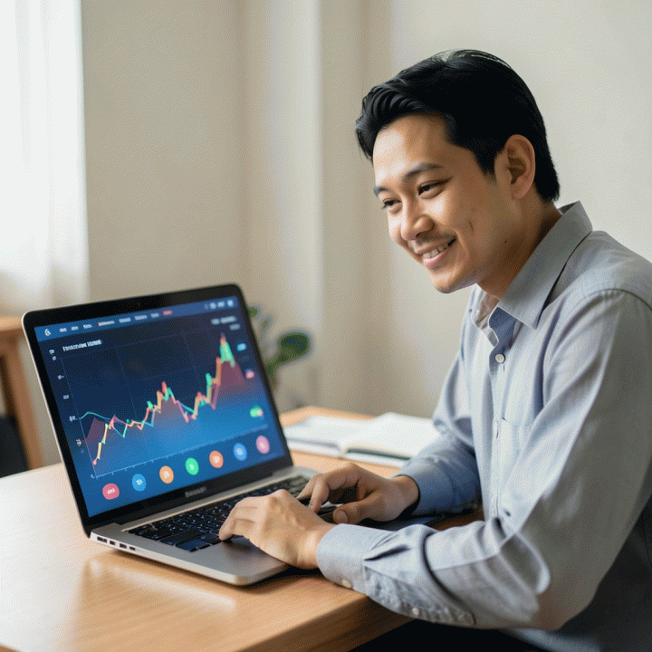 Person planning finances with laptop showing abstract charts, representing step-by-step debt management.