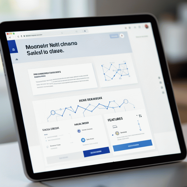 Tampilan antarmuka builder AI yang menampilkan struktur modular sales page yang sempurna, berfokus pada tata letak konversi.