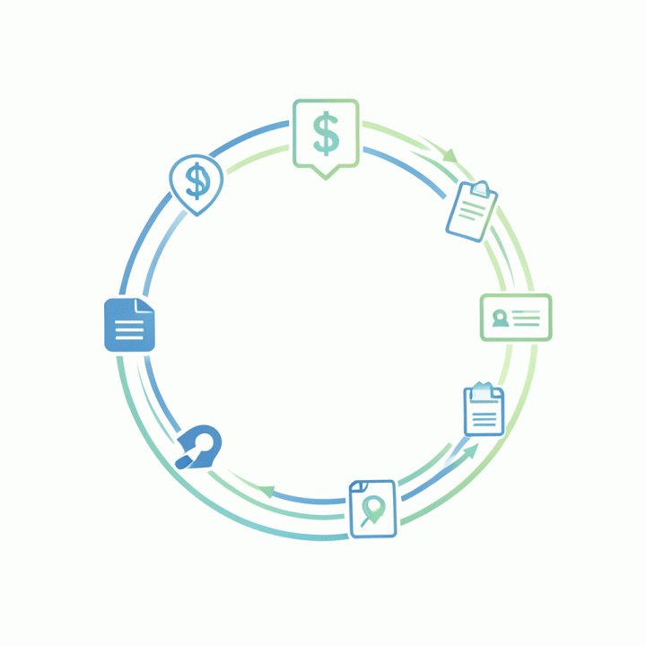 Visualisasi alur keuangan keluarga yang terorganisir menggunakan sistem Family Surplus.