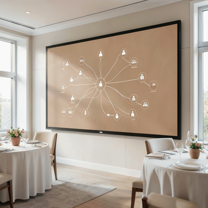 Visualisasi pohon keluarga digital yang elegan dan terstruktur, siap untuk dipamerkan di acara keluarga besar.
