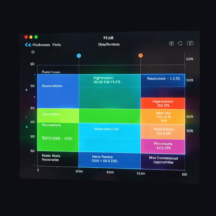 Heatmap or chart visualizing the conversion rates of different job search platforms to identify the highest potential opportunities.