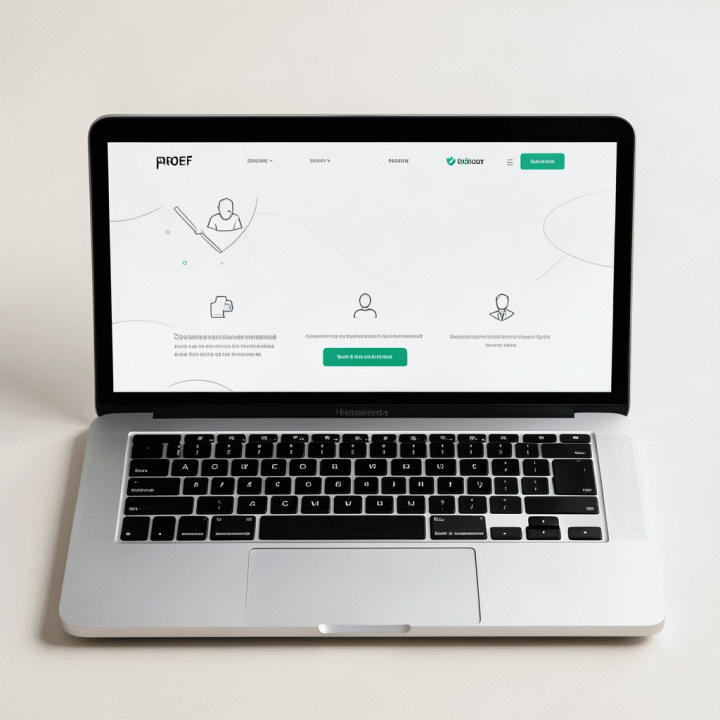 Visualisasi landing page yang menonjolkan elemen bukti sosial seperti testimoni dan logo klien untuk meningkatkan kepercayaan.