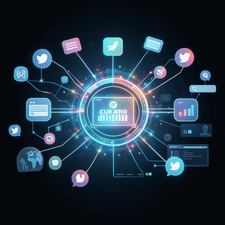 Visualisasi sinergi berbagai platform media sosial dan SEO yang mengarah ke peningkatan penjualan e-commerce.