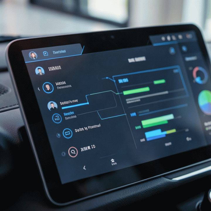 Digital dashboard interface showing a structured customer persona profile for marketing strategy.