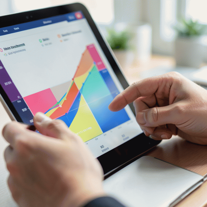 Tangan yang sedang menganalisis berbagai skenario harga dan margin keuntungan pada layar tablet digital, menunjukkan perhitungan bisnis yang rumit namun akurat.