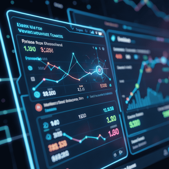 Close-up of an AI interface showing dynamic price and market analysis for e-commerce.