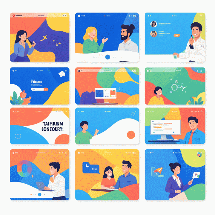 Representasi visual yang menunjukkan bagaimana berbagai thumbnail YouTube dapat terlihat konsisten dan profesional dengan elemen desain yang seragam.