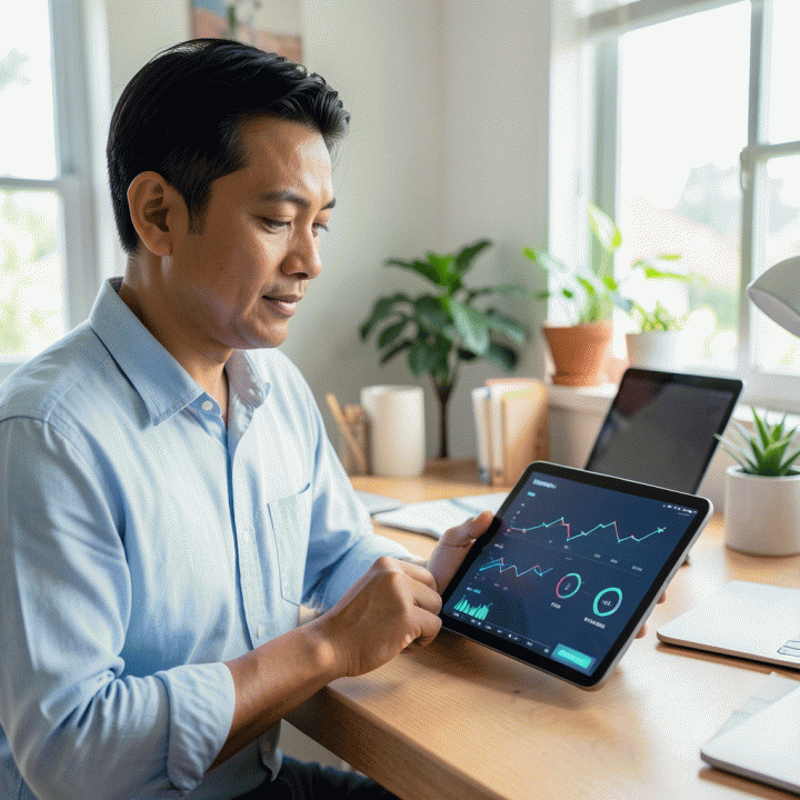 Pemilik UMKM membuat keputusan strategis penetapan harga jual menggunakan alat bantu digital.
