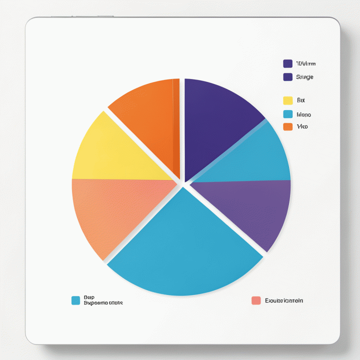 Abstract visualization of balanced group budget distribution.