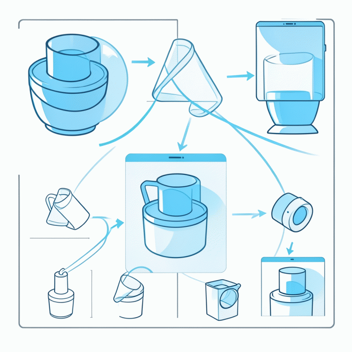 Abstract illustration showing the efficient process of generating multiple visual ad variations with an AI image generator.