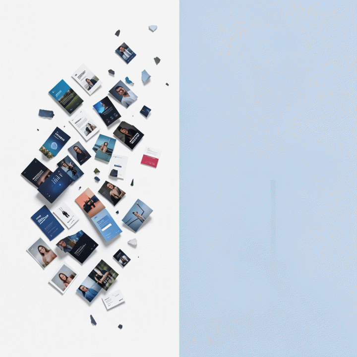 Visual representation of common errors and the path to clear advertising strategy.