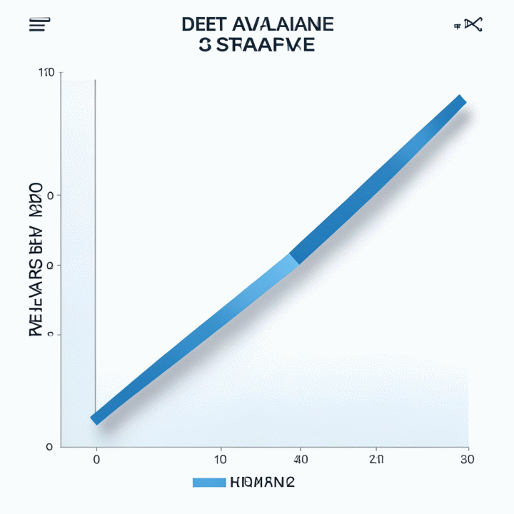 Line graph illustrating the Debt Avalanche method for debt repayment.