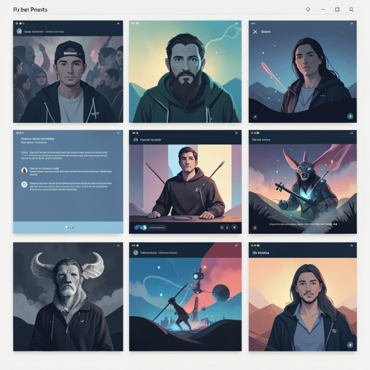 Workflow visualization of using AI tools to generate cohesive image sets.