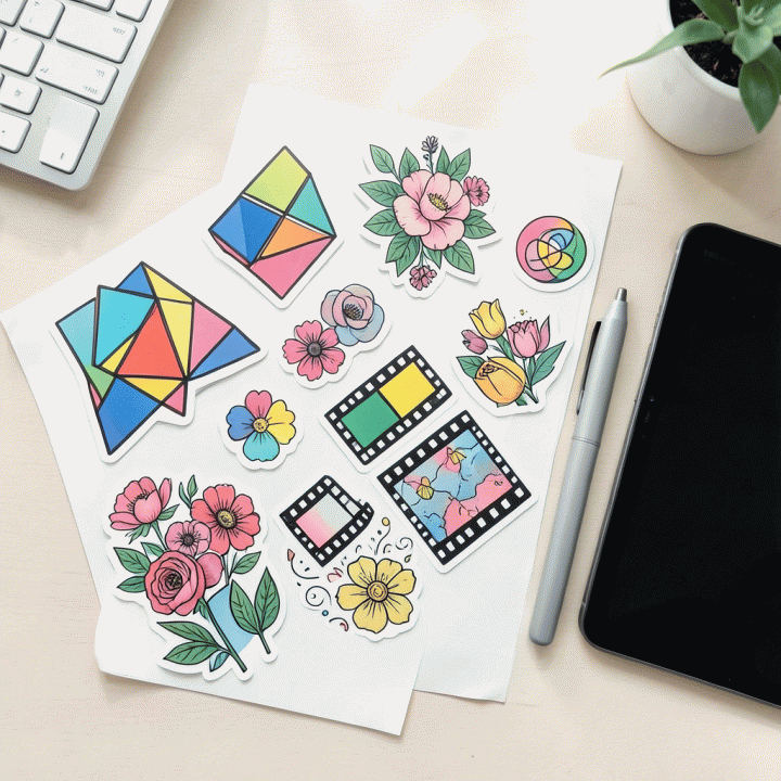 Kumpulan aset stiker digital premium yang beragam, siap digunakan untuk mempercantik desain feed Instagram atau jurnal digital.