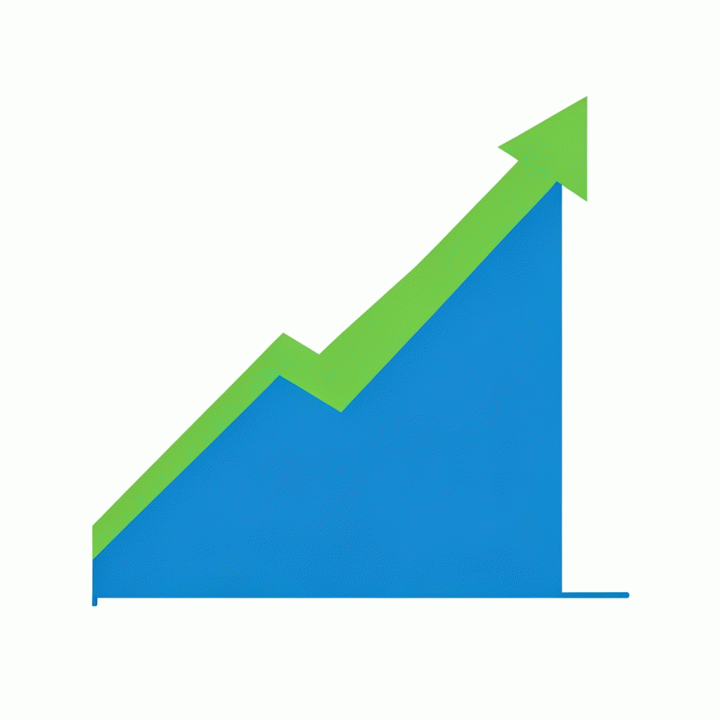 Abstract graph showing positive profit margin growth, representing successful Value-Based Pricing strategy.