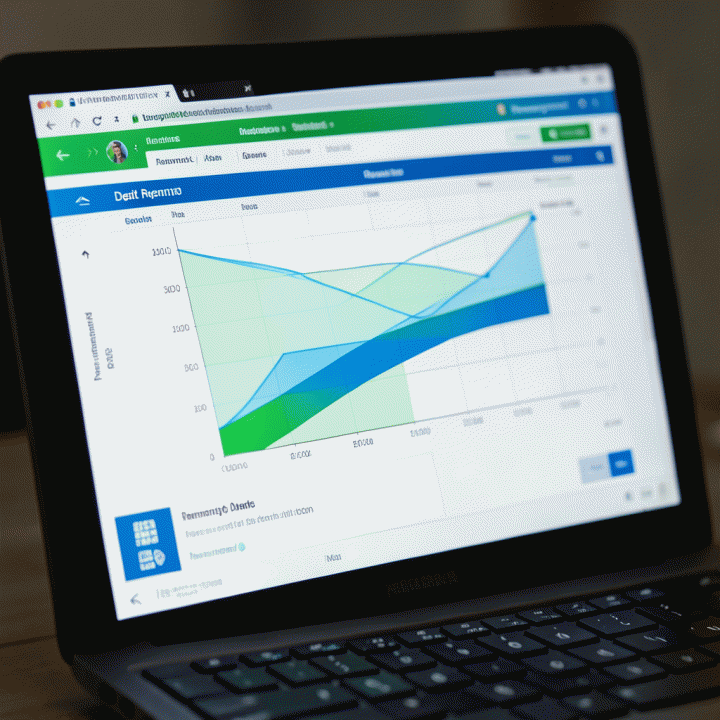 Visualisasi progres pelunasan utang yang terperinci dan berwarna-warni di layar spreadsheet, menunjukkan rencana pembayaran yang terstruktur.